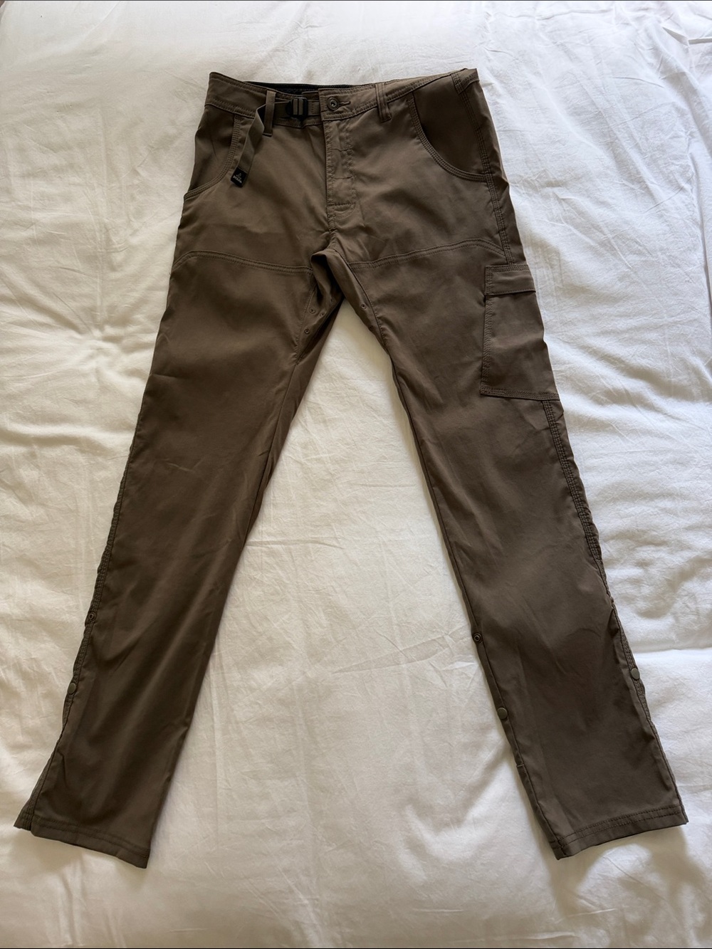 Prana Men's Cargo Pants in Deep Brown with Utility Pockets